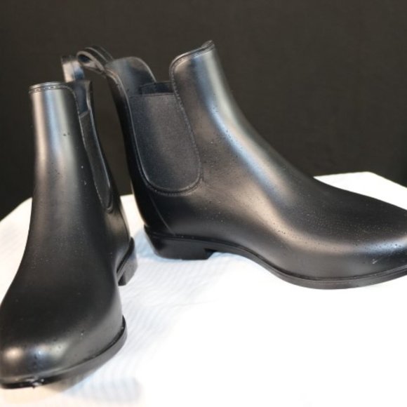Shoes Black Rubber Ankle Rain Boot Poshmark